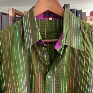 Vintage Alpana Bawa GREEN MULTI STRIPE SHIRT